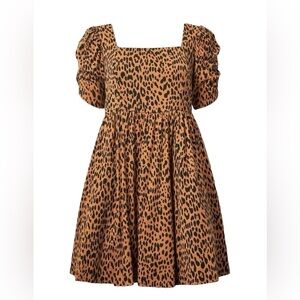 New Torrid Betsey Johnson 1X puff Sleeve Skater Dress Limited Edition animal